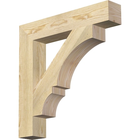 Balboa Block Rough Sawn Bracket, Douglas Fir, 4"W x 24"D x 24"H